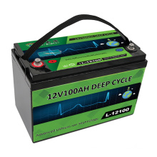 Rechargeable 12V 100ah Lithium Ion LiFePO4 Deep Cycle Battery Pack for EV/Solar Storage